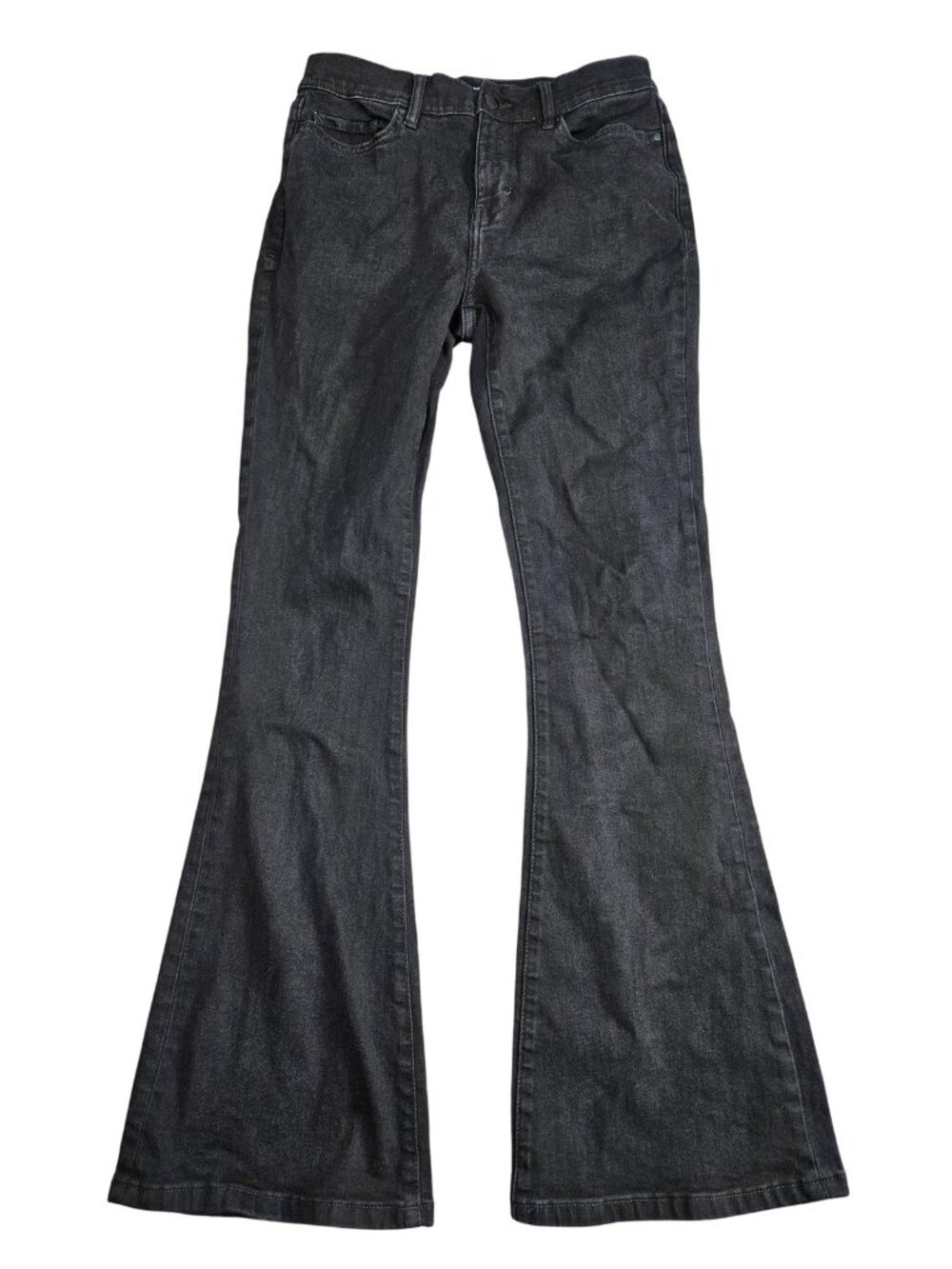 A.n.a A New Approach High Rise Flare Jeans Womens 2 Gray Charcoal Wash Stretch